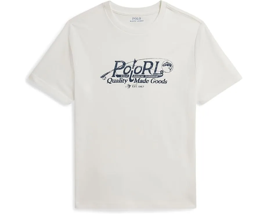 Хлопковая футболка с логотипом Polo Ralph Lauren для детей