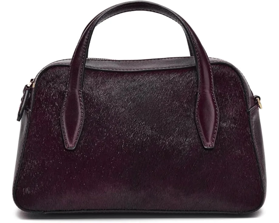 Маленькая сумка Madewell Small Satchel Haircalf из телячьей кожи с двумя ручками