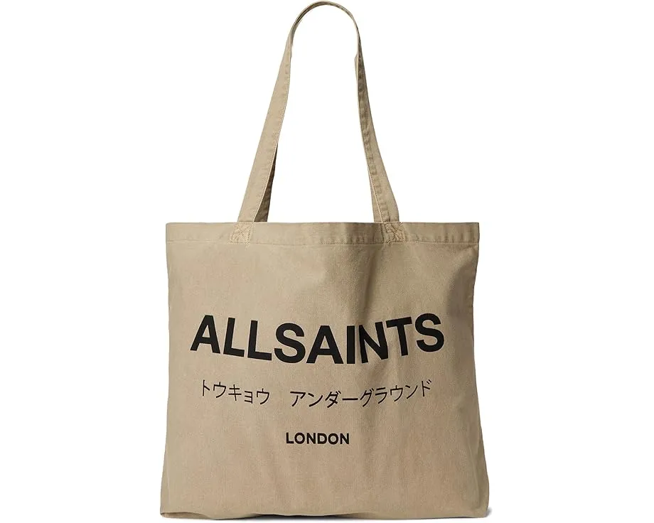AllSaints Сумка Undrground Acid Tote из хлопка с принтом