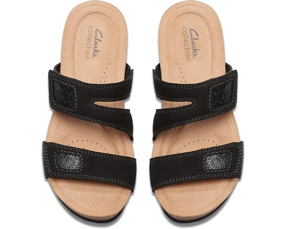 Босоножки Clarks Calenne Maye на микроклине с застежкой велькро