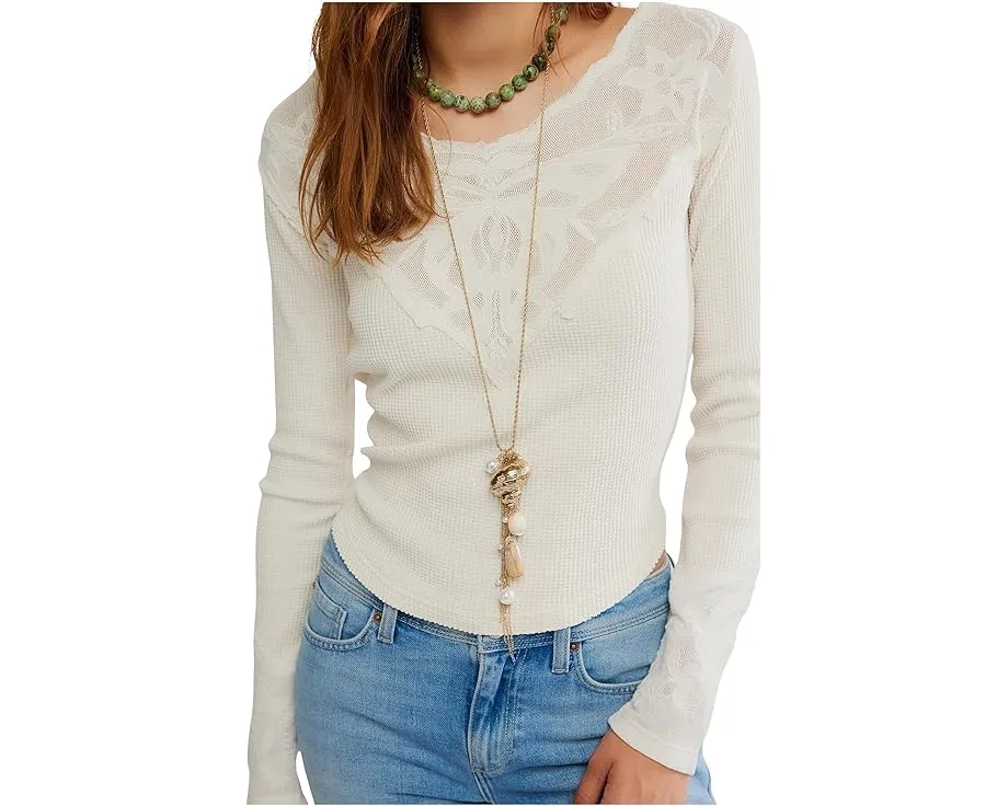 Топ Free People Butterfly Cuff с кружевной отделкой и манжетами-бабочками