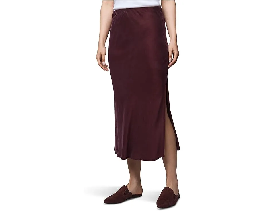 Splendid Юбка миди Serena из атласа с эластичным поясом и разрезом сбоку