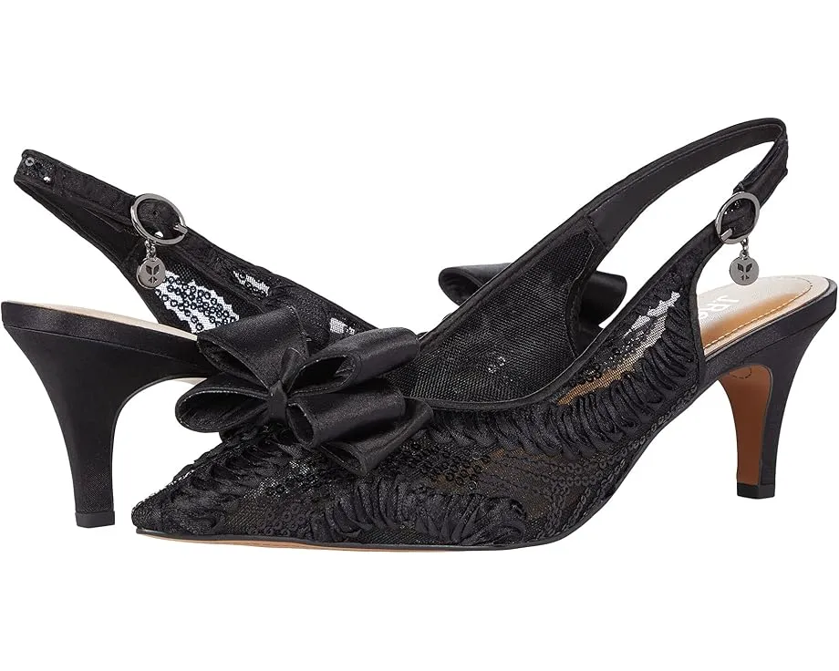 Вечерние туфли J. Renee Yazmine с бантом и котячьим каблуком