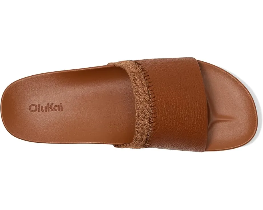 Классические сандалии OluKai Pakea с плетеным узором Lauhala