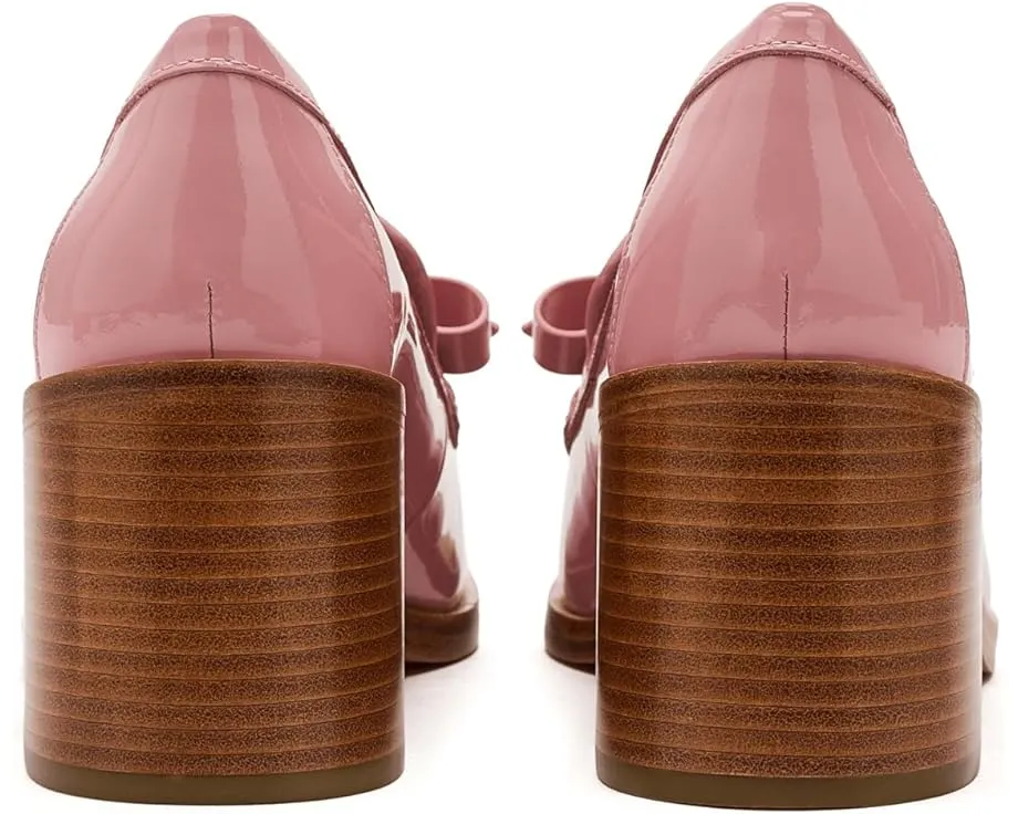 Kate Spade New York лоферы на каблуке Deco Bow из гладкой кожи