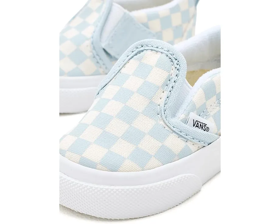 Слипоны Vans Kids Slip On V из холста с боковой липучкой и мягким воротником