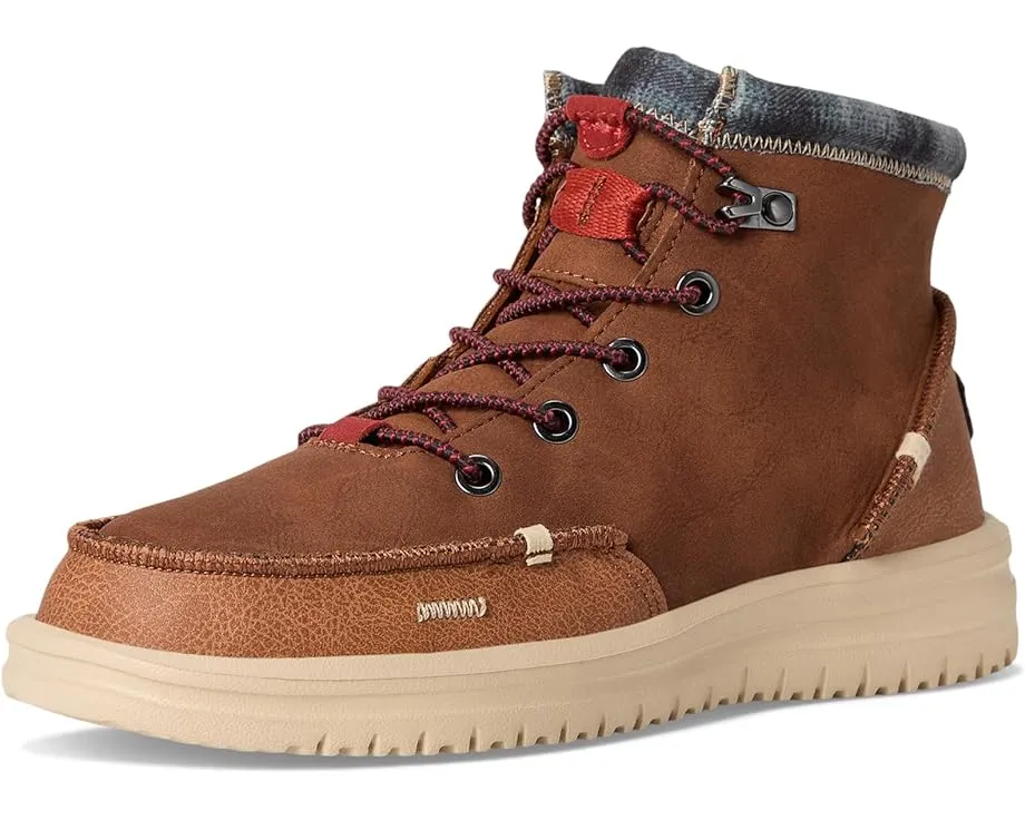 Детские ботинки Hey Dude Bradley Classic на шнурках с кожаным верхом и стелькой Memory Foam