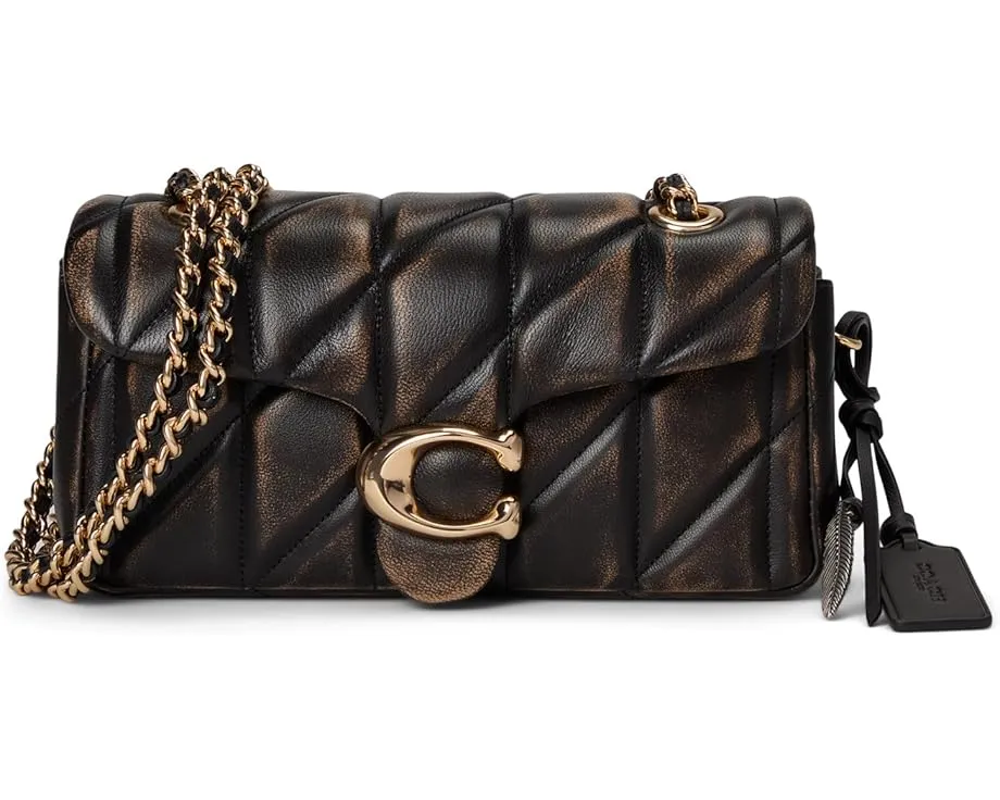 Сумка COACH Tabby через плечо 20 с стежкой и цепным ремнем из состаренной кожи