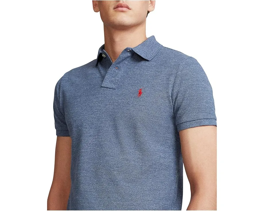 Поло Polo Ralph Lauren Custom Slim Fit с сетчатой структурой и приталенным кроем