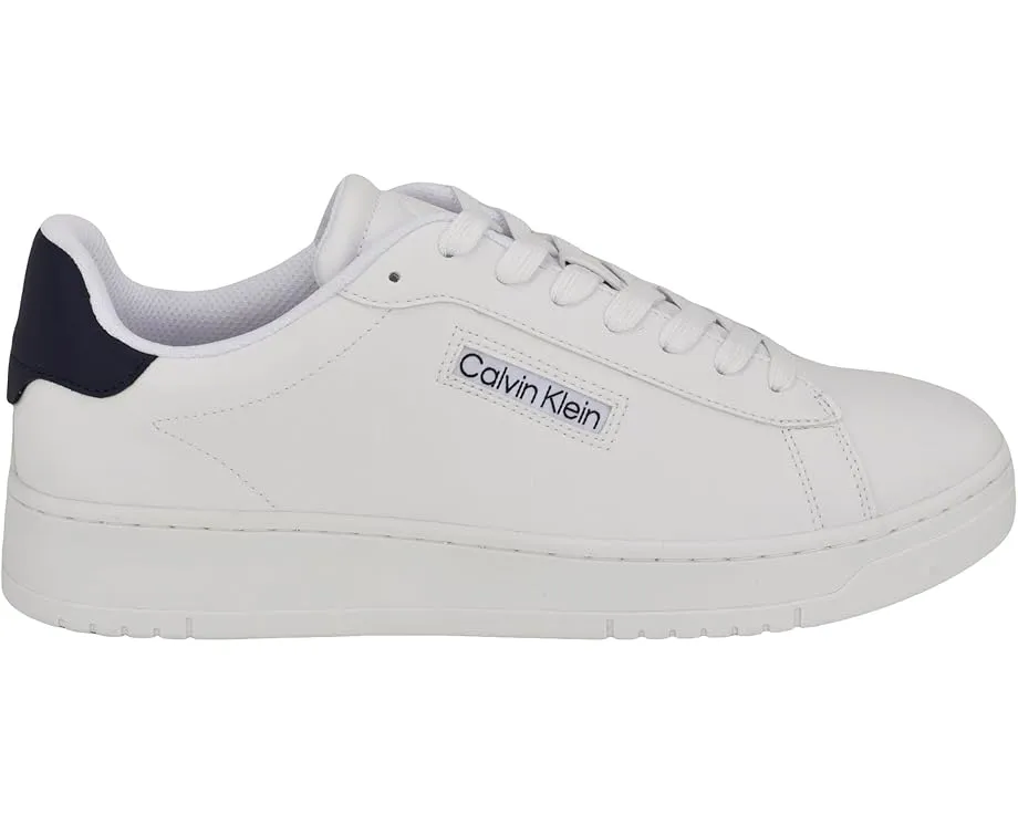 Кроссовки Calvin Klein Horaldo бело-синие на шнуровке с логотипом