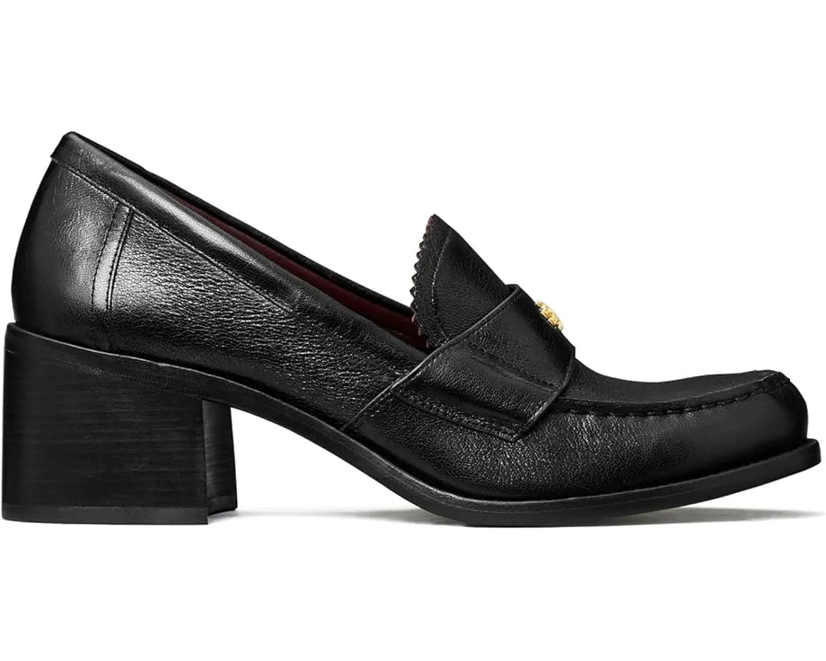 Лоферы Tory Burch Classic Heeled 55MM с массивным каблуком из премиальной кожи