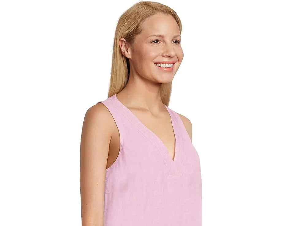 Tommy Bahama Платье-трапеция Two Palms Trapunto с длинным рукавом и V-образным вырезом