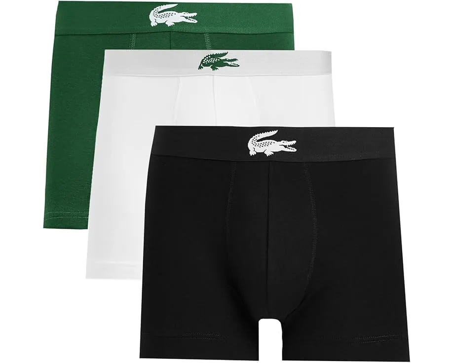 3 пары трусов Lacoste из стрейч-джерси с контрастным поясом