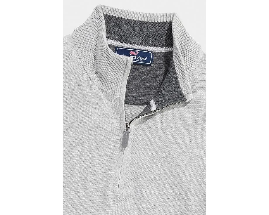 Свитер Boathouse Tipped на четверть молнии из смеси хлопка и шелка Vineyard Vines