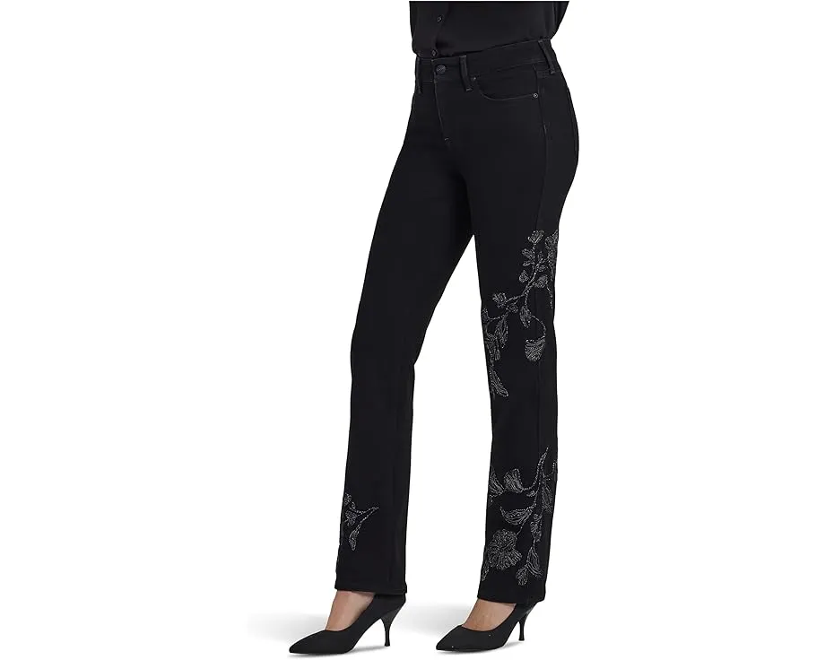 Джинсы NYDJ Petite Marilyn Embroidery укороченные с вышивкой и средней посадкой