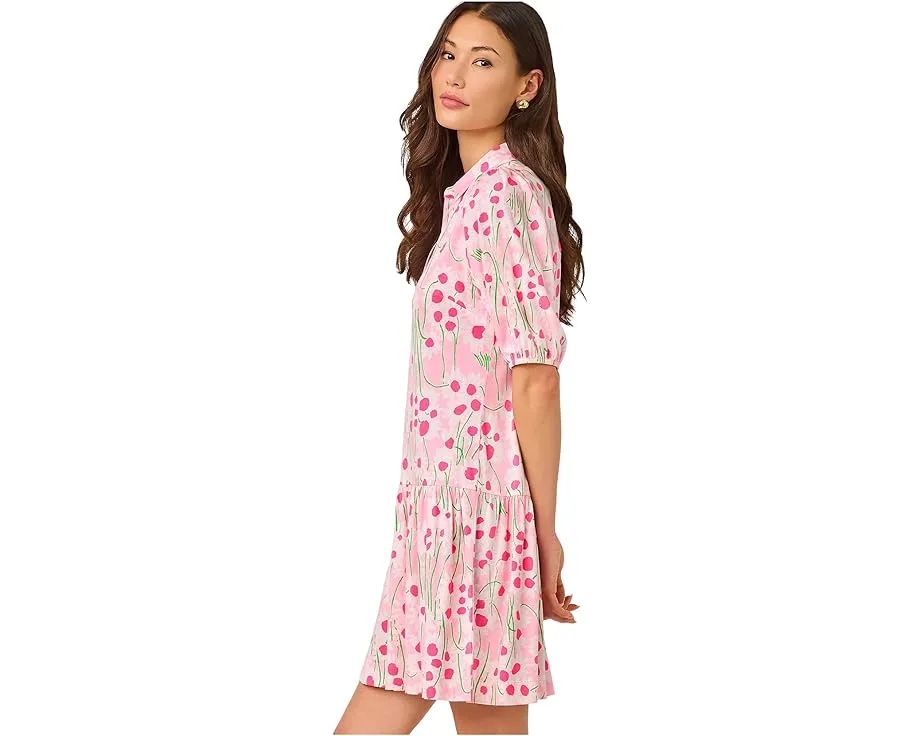 Платье Bingley от Lilly Pulitzer в стиле рубашки с цветочным принтом и рукавами 3/4