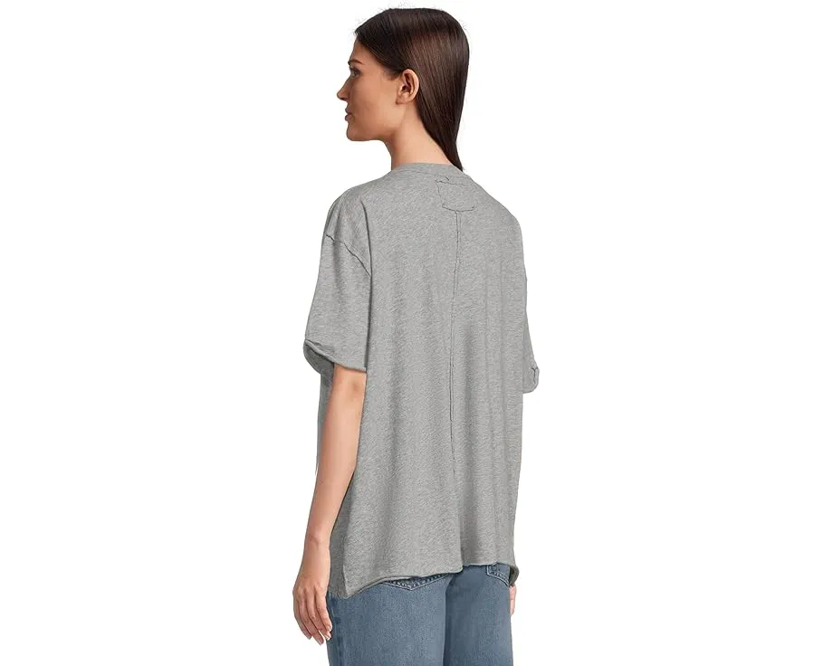 Футболка Free People Nina с V-образным вырезом оверсайз