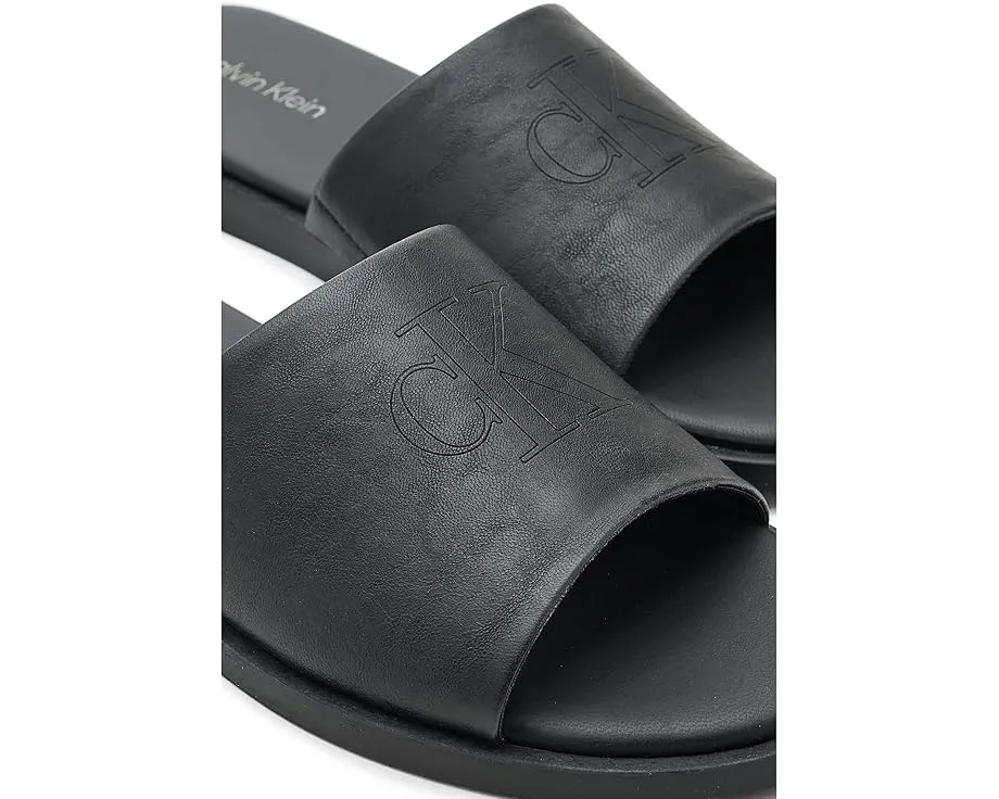 Сланцы Calvin Klein Edenn с логотипом CK и круглым открытым носком