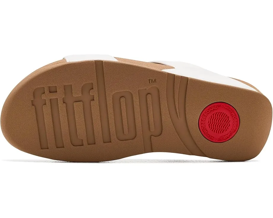 Сланцы FitFlop Lulu Leather с анатомической стелькой и клиновидным каблуком