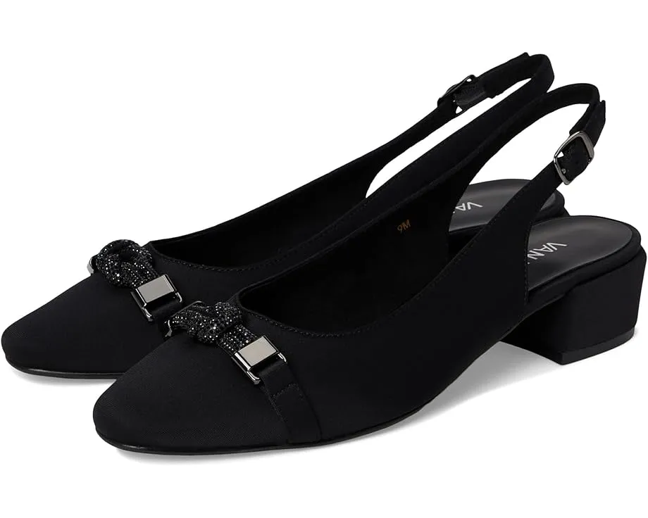 Туфли Vaneli Aldora на каблуке с ремешком и декором из камней