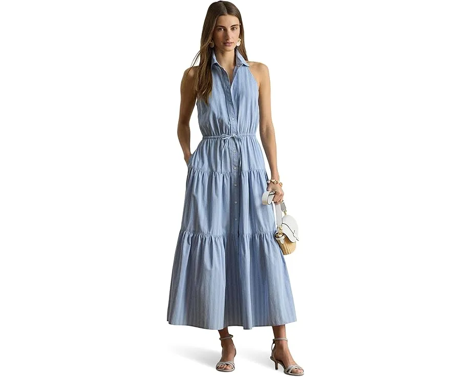 Платье-рубашка Lauren Ralph Lauren Striped Broadcloth с поясом