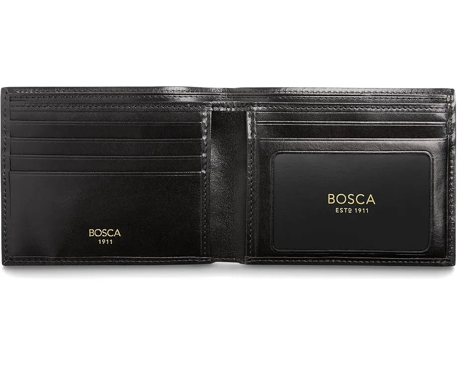 Bosca деловой кошелек с окошком для ID из состаренной кожи