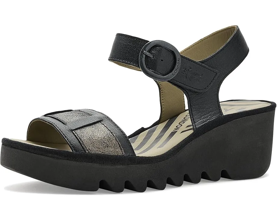 Сандалии FLY LONDON Beik618fly на танкетке с регулируемым ремешком на липучке