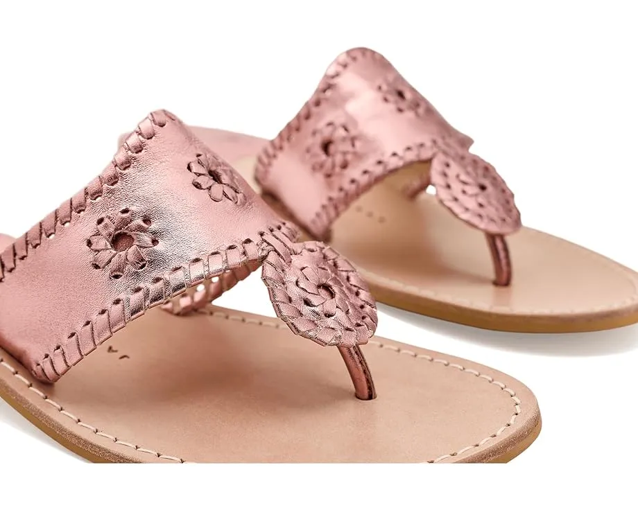 Плоские сандалии Jack Rogers с кожаным верхом и деревянным каблуком