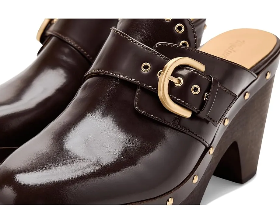 Клоги Madewell Finneas с пряжкой и деревянной платформой