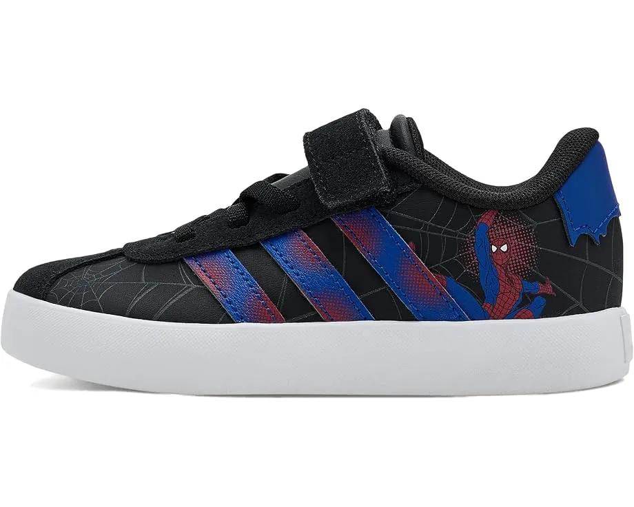Adidas кроссовки Marvel VL Court 3.0 для детей с эластичной шнуровкой Черные