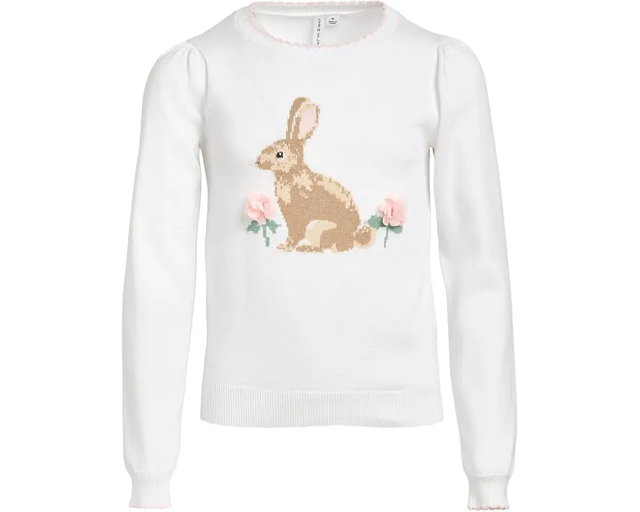 Свитер Bunny Intarsia с объемными цветами и воротником-стойкой