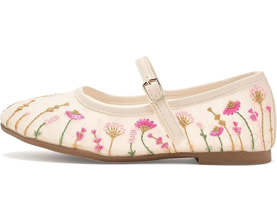 Детские балетки Mia Kids Kescia с вышитой сеткой и пряжкой