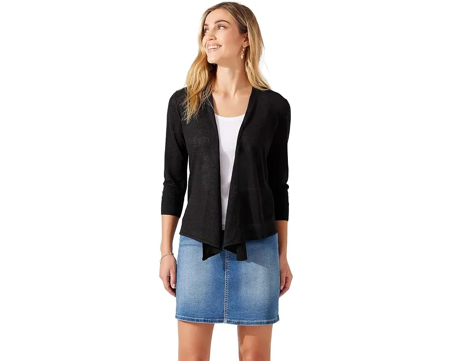 Кардиган Tommy Bahama Addison из льна и вискозы с открытой полочкой