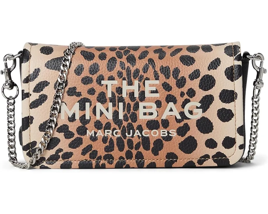 Мини-сумка Marc Jacobs The Cheetah Leather Chain Mini Bag с принтом гепарда