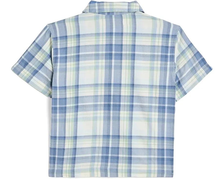 Повседневная клетчатая рубашка Boxy Woven abercrombie kids для детей