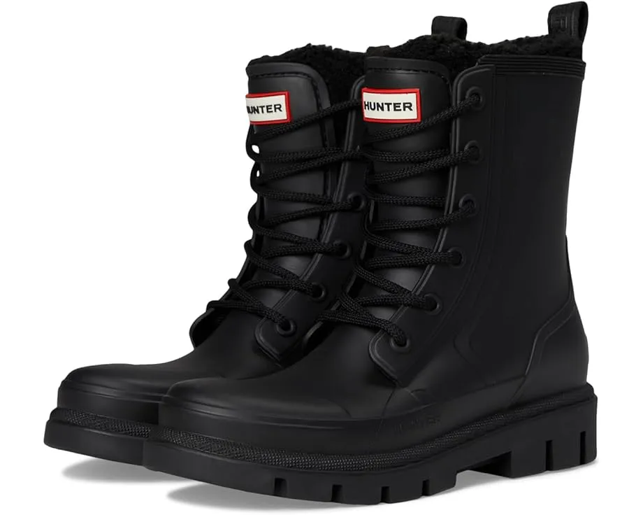 Водонепроницаемые утепленные ботинки Hunter Dianas до середины икры на шнуровке