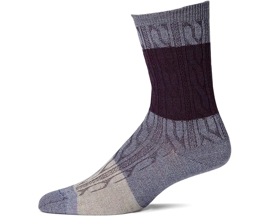 Носки Smartwool Everyday Color Block Cable Crew из мериносовой шерсти