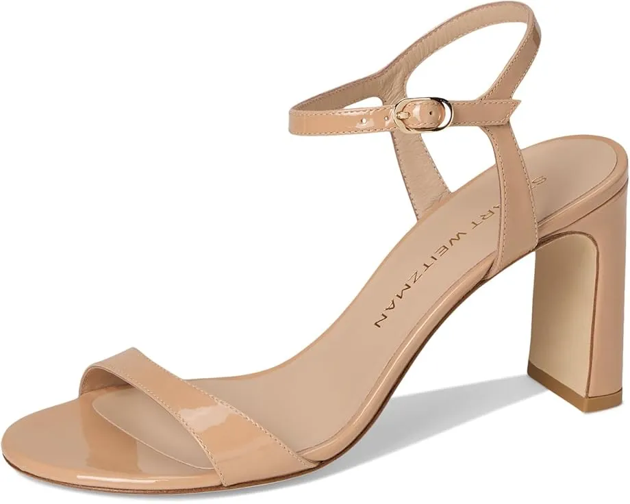Сандалии Stuart Weitzman Babette 85 на массивном каблуке с кожаным верхом