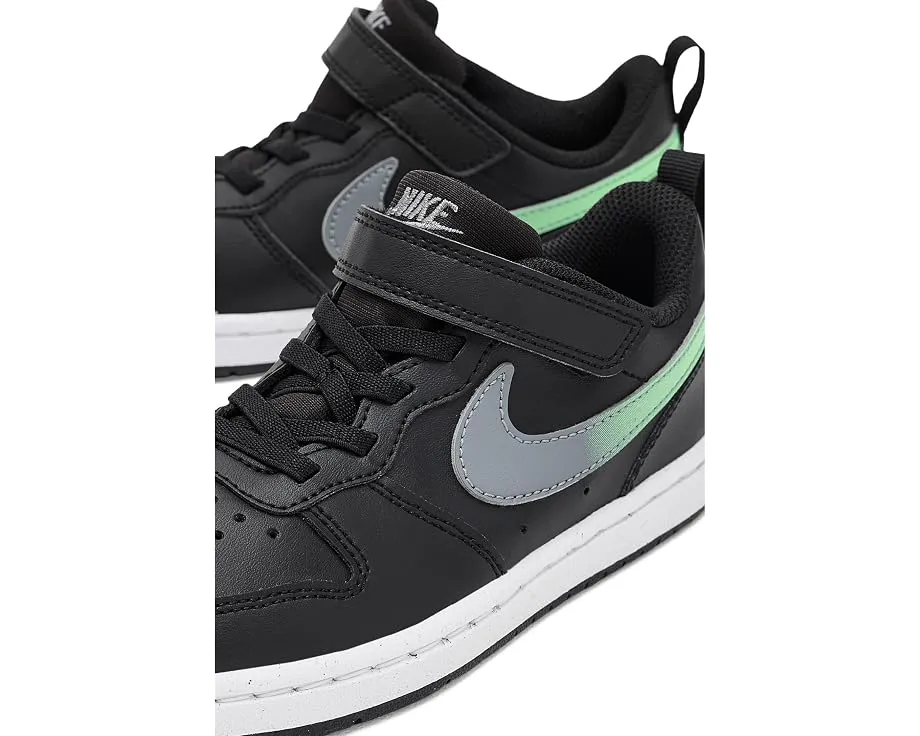 Кроссовки Nike Court Borough Low Fade для детей Black и Illusion Green