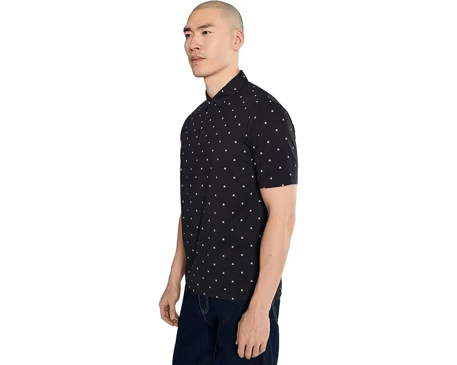 Поло Armani Exchange с логотипом All Over из хлопка пике в классическом крое