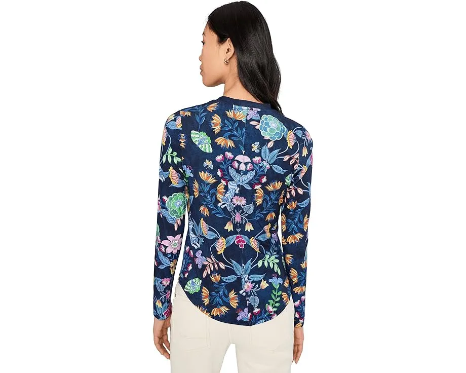 Johnny Was облегающая блузка Elizabeth с длинным рукавом и цветочным принтом