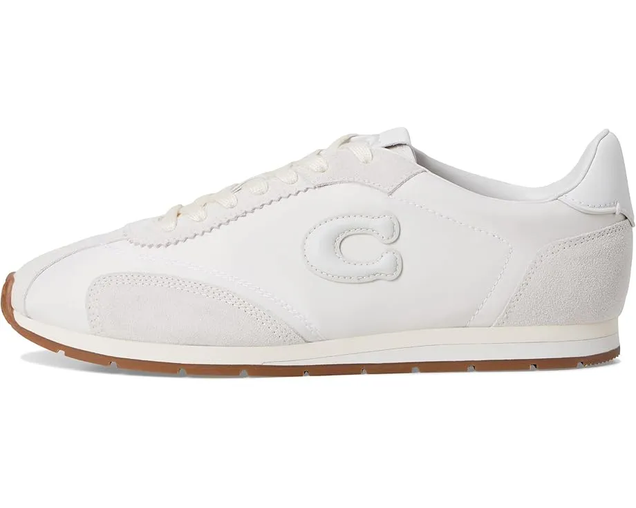 Кроссовки COACH Flat из кожи с логотипом С и резиновой подошвой