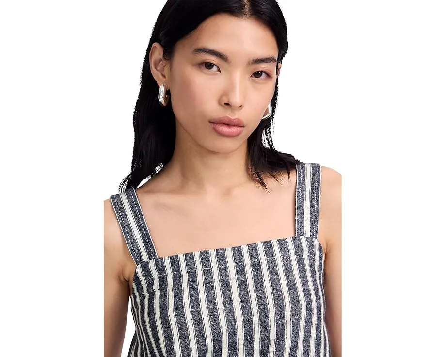 Madewell Shania Top - Striped Twill Linen с квадратным вырезом