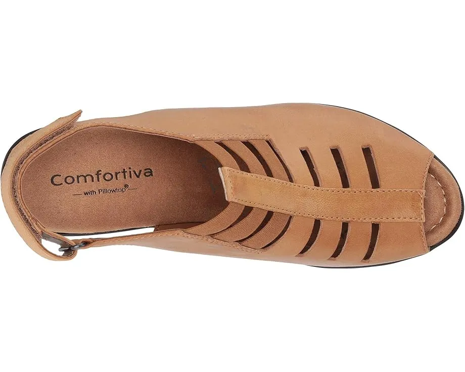 Босоножки Comfortiva Faye с открытым носком и стелькой Pillowtop Memory Foam
