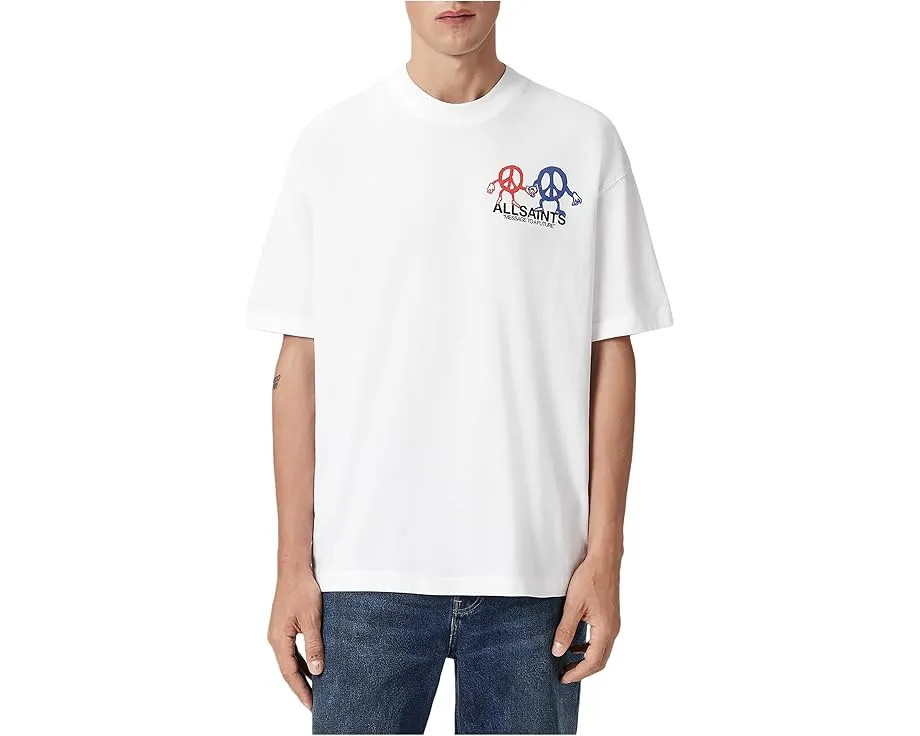 Футболка AllSaints Bedfellow с круглым вырезом и принтом спереди и сзади