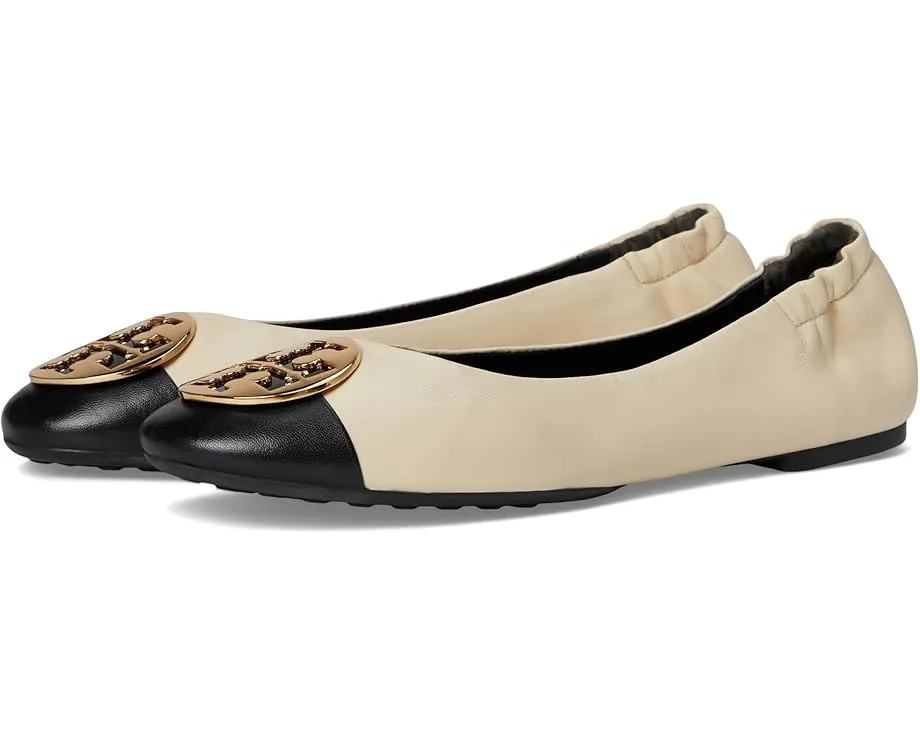 Балетки Tory Burch Claire с круглым носком и логотипом на мыске на резиновой подошве