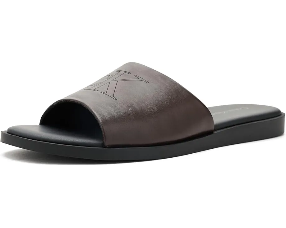 Сланцы Calvin Klein Edenn с логотипом CK и круглым открытым носком
