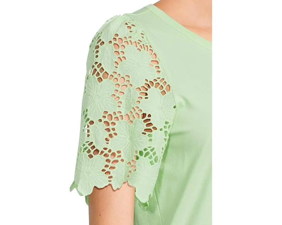 Трикотажный топ Sebene с рукавами в мелкую дырочку от Lilly Pulitzer