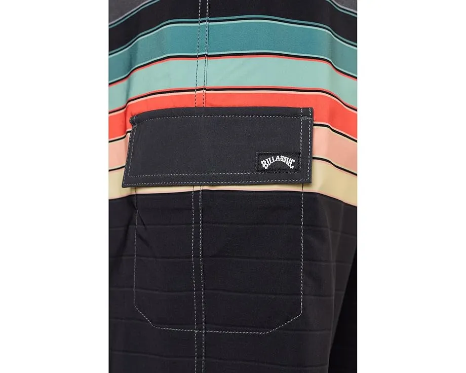Billabong шорты All Day Stripe Pro с принтом