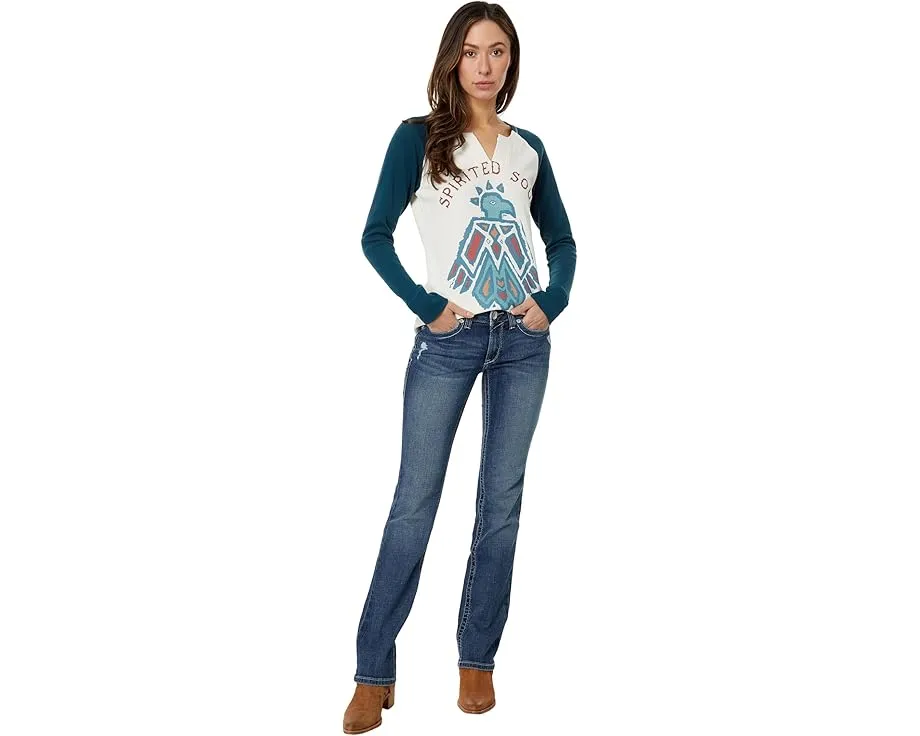 Джинсы Ariat Real Mid Rise Arrow Fit Gianna с прямыми штанинами